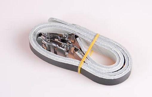 Zehenclip-Riemen in Lapize-Lederoptik in Schwarz