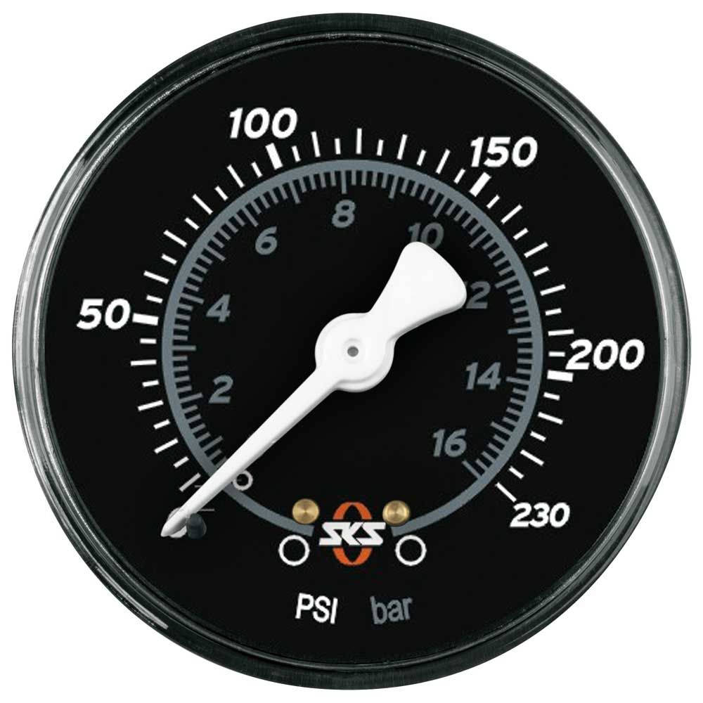 Sks Pumpdruckmessgerät 63 mm 230 psi schwarz
