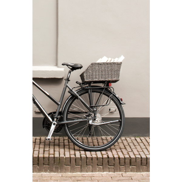 Basilikum Cento Rattan Look - Fahrradkorb - auf der Rückseite - Brown