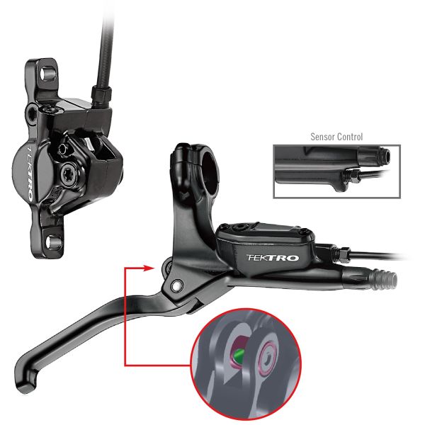 Tektro HD-E350 Hydraulische Scheibenpanzerung LH + Sensorkabel 1800 mm schwarz