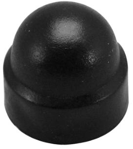 Abdeckkappenmutter M10 schwarz Kunststoff Dose 50 Stk.