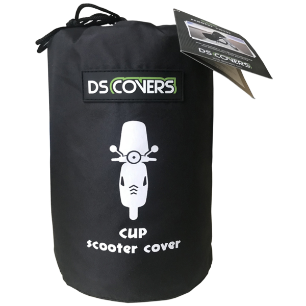 DS Covers Cup Rollerabdeckung Outdoor – wasserdichte Regenhülle für Roller – UV-witterungsbeständig – mit Windschutzscheibe – Größe L –