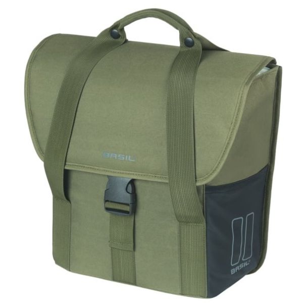 Basil einzelne Fahrradtasche Go 16 Liter 15 x 29 x 34 cm – dunkelgrün