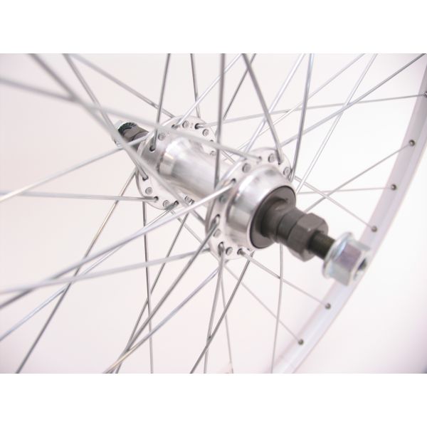 Hinterrad 28 x 1 4 ZAC19 Freewheel Fixed - Silber