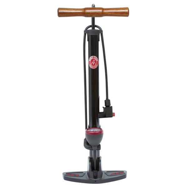 Mine Beeper Fahrradpumpe rund um Retro-Druck mit Universal-Pumpenkopf und Nanometer – 165 psi 11 bar – schwarz