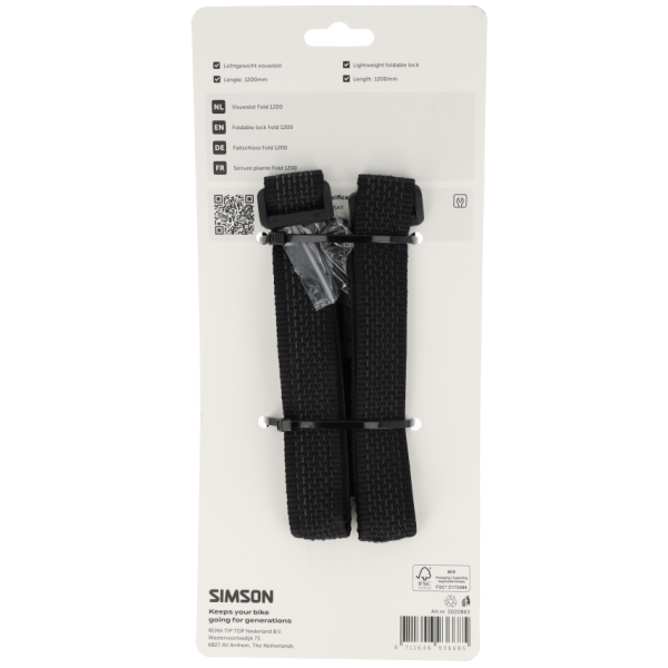 Simson Faltschlossfalte 120cm | Sicherheitsstufe 10