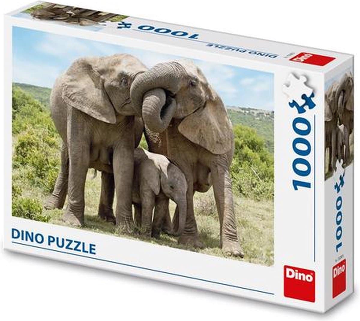 Dinotoys Dino-Puzzle - Elefantenfamilie - 1000 Teile