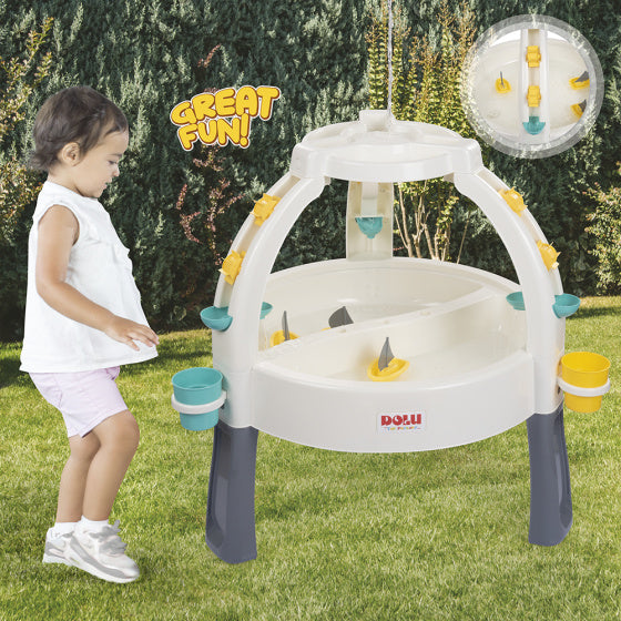 Dolu Fun Fountain Sandwasserspiegel mit Zubehör weiß grau