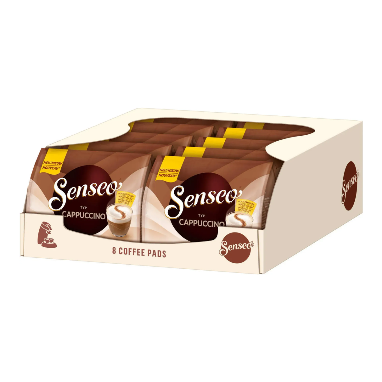 Senseo Cappuccino-Kaffeepads – Intensität 2 9 – 10 x 8 Pads