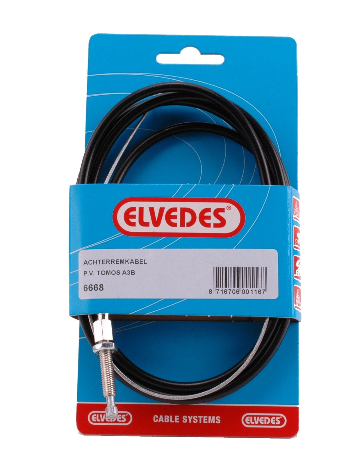 Elvedes Cable Systems BV Tomos A3 A35 Hinterradbremskabel 6668