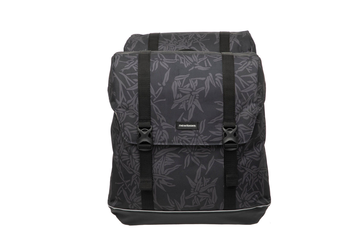 New Looxs Fahrradtasche Alba Double – Wasserabweisendes Polyester – MIK-Gepäckträger – Schwarzgrüner Sand