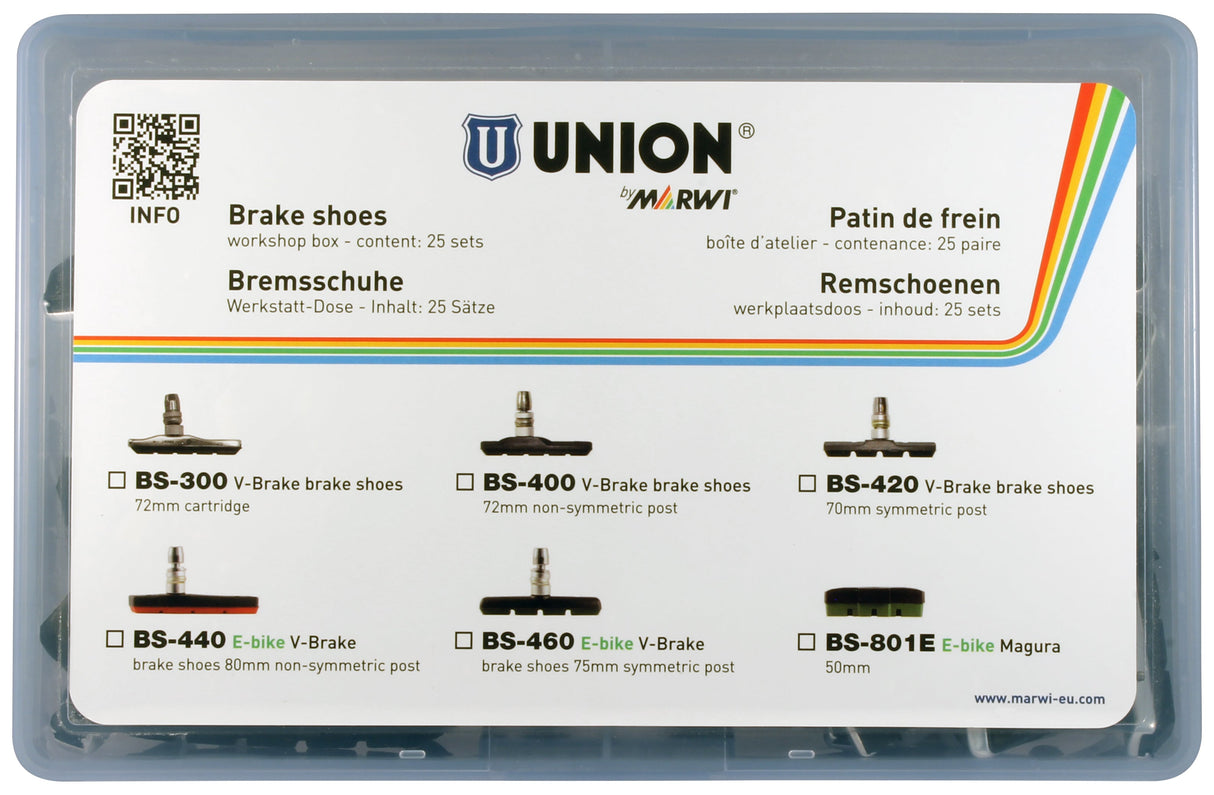 Marwi BS-440 Box (25) V-Bremse 80 mm. (unsymmetrischer Stift)
