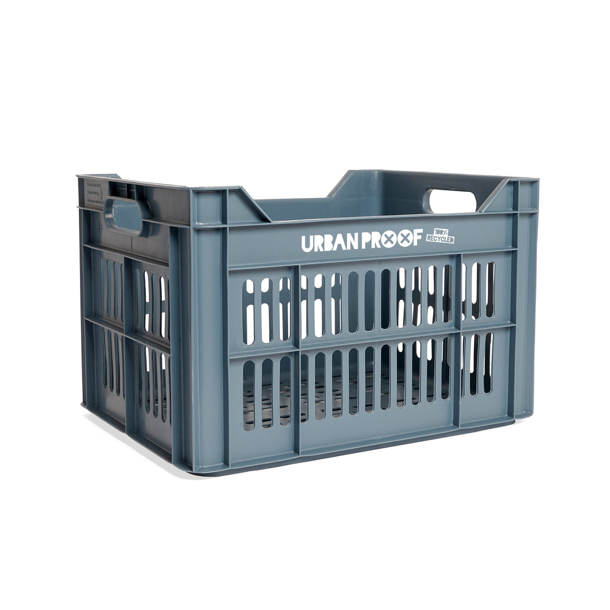 Urban Proof Fahrradkiste aus recyceltem Kunststoff, 30 l, verblasstes Blau, 40 x 30 x 25 cm