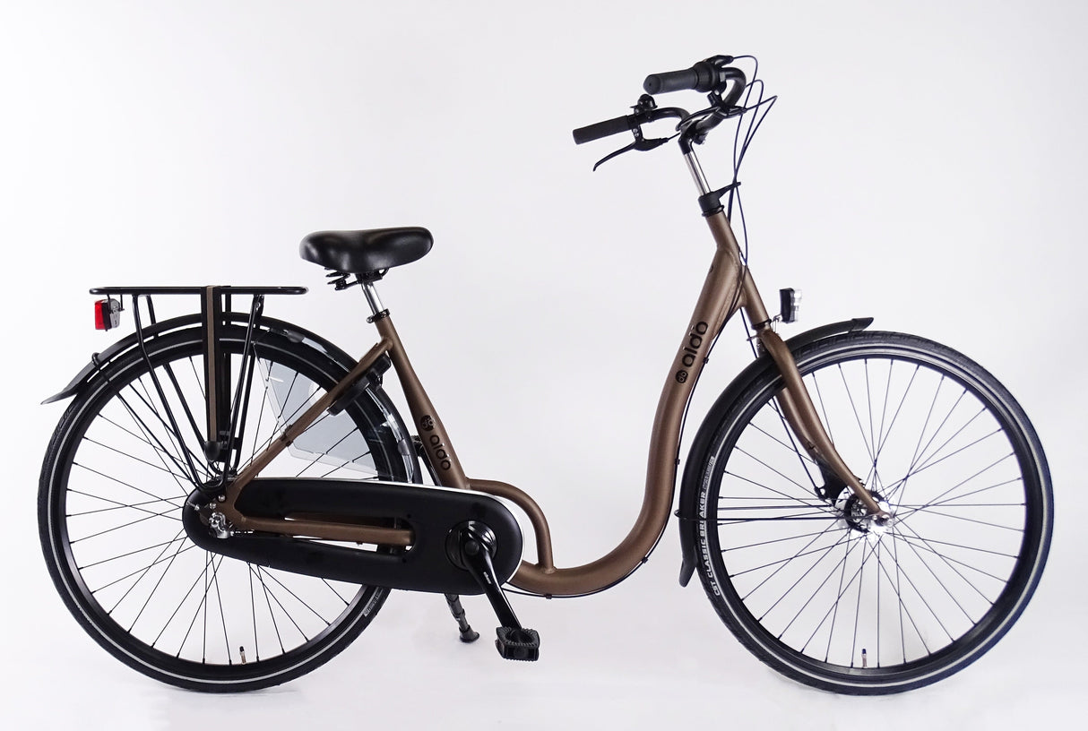 Aldo 28 Zoll Low Entry Fahrrad Aluminium Bremsnabe Deore braun