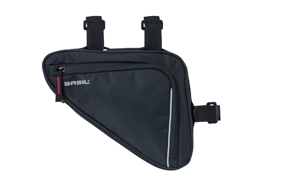 Basilikum Sport Design Frametas M - Schwarzer Fahrradbeutel - 1,7 l - Wasser -Repellent - Klettverschlussmontage