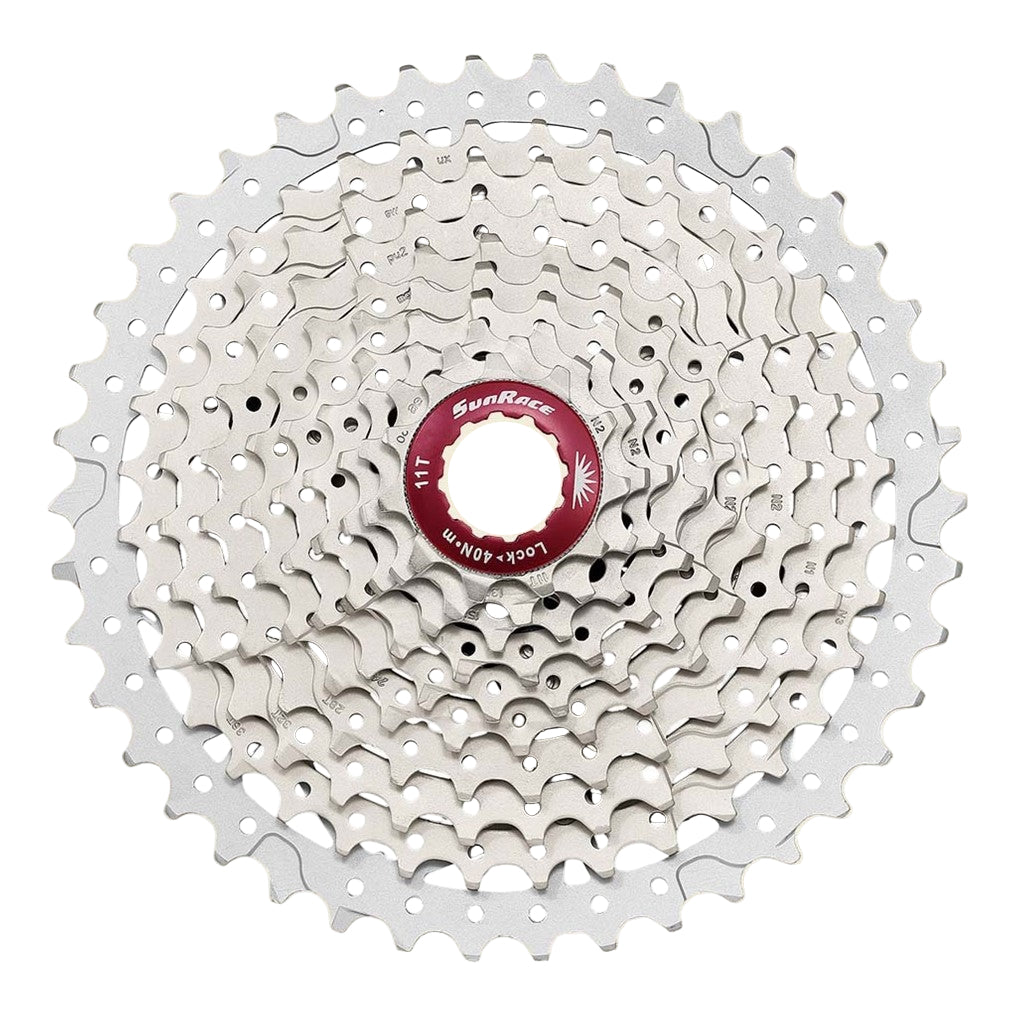 Sunrace CSMX3 10 Geschwindigkeitskassette 11-42t. Silbermetallic