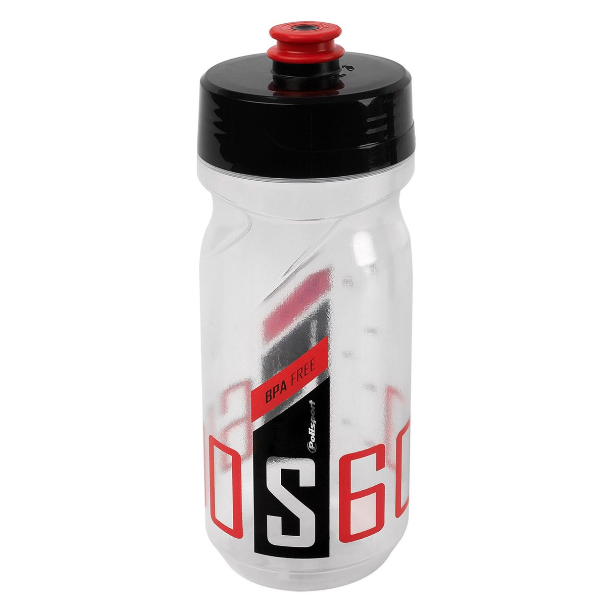 Polisport Plasticos S.A. Polisport-Wasserflasche 600 ml. transparent schwarz rot