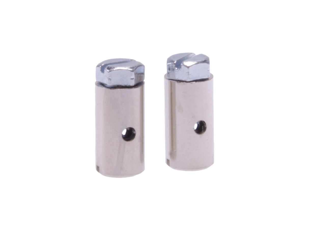 Schraubennippel 15 x 8 mm Silber 2 Stücke