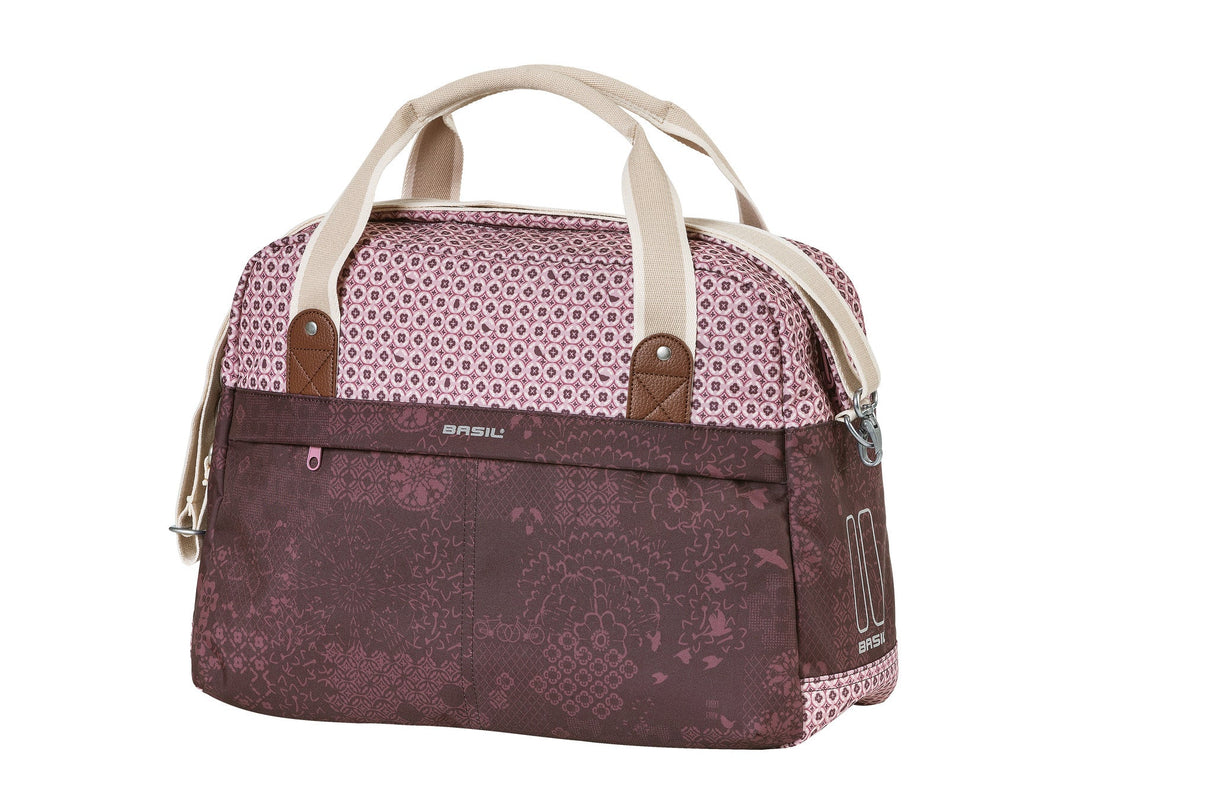 Basil Bohème Fahrrad -Umhängetasche - Red Eleganter Fahrradbeutel für Frauen - Wasser -Repellent - 18l