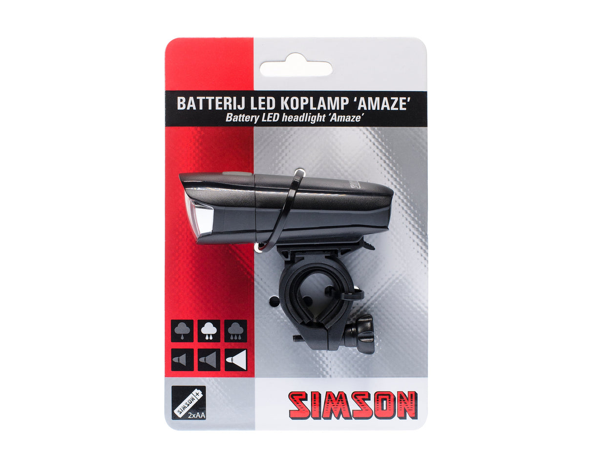 Scheinwerfer Amaze LED -Batterien schwarz