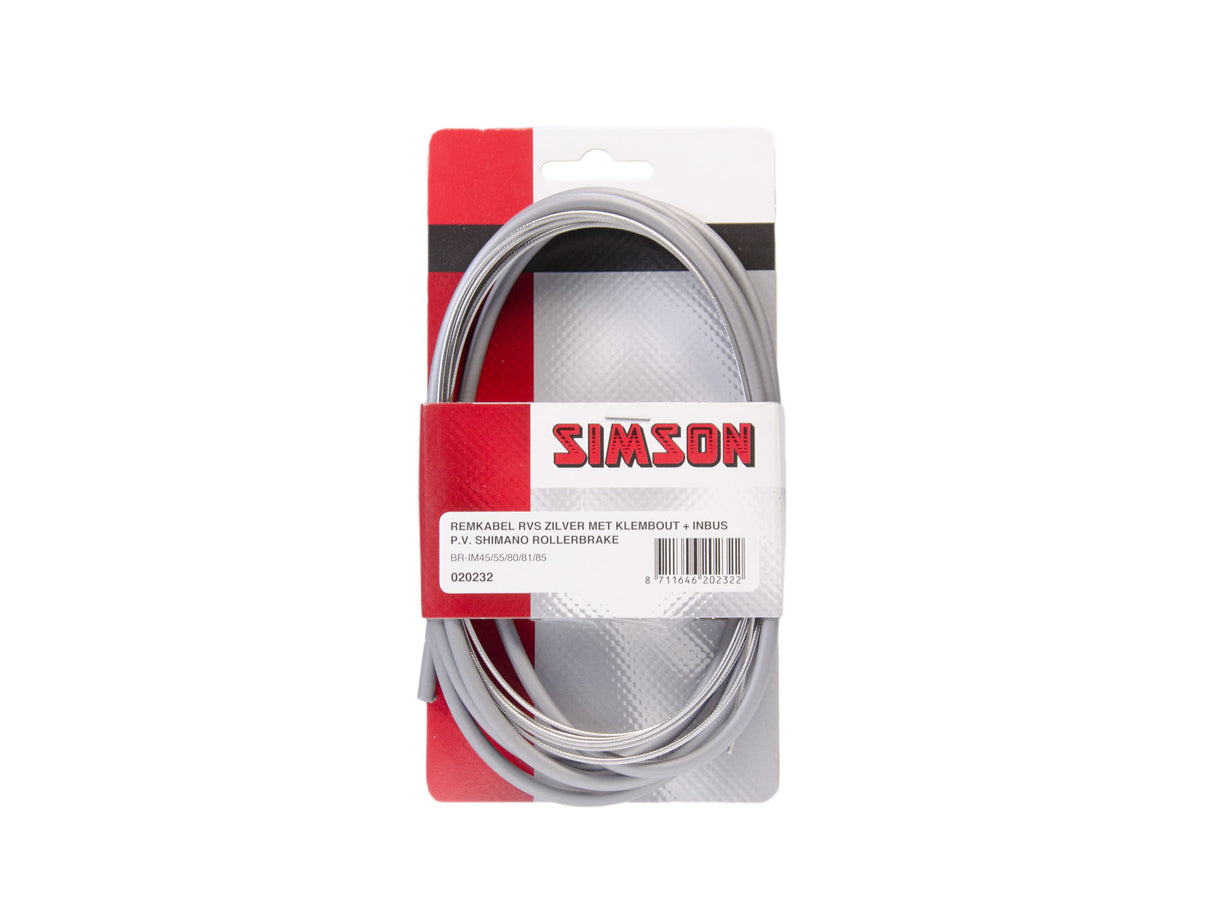 Simson Rollerbrake Bremskabel Set Tut Tripage Straws Grau auf der Karte
