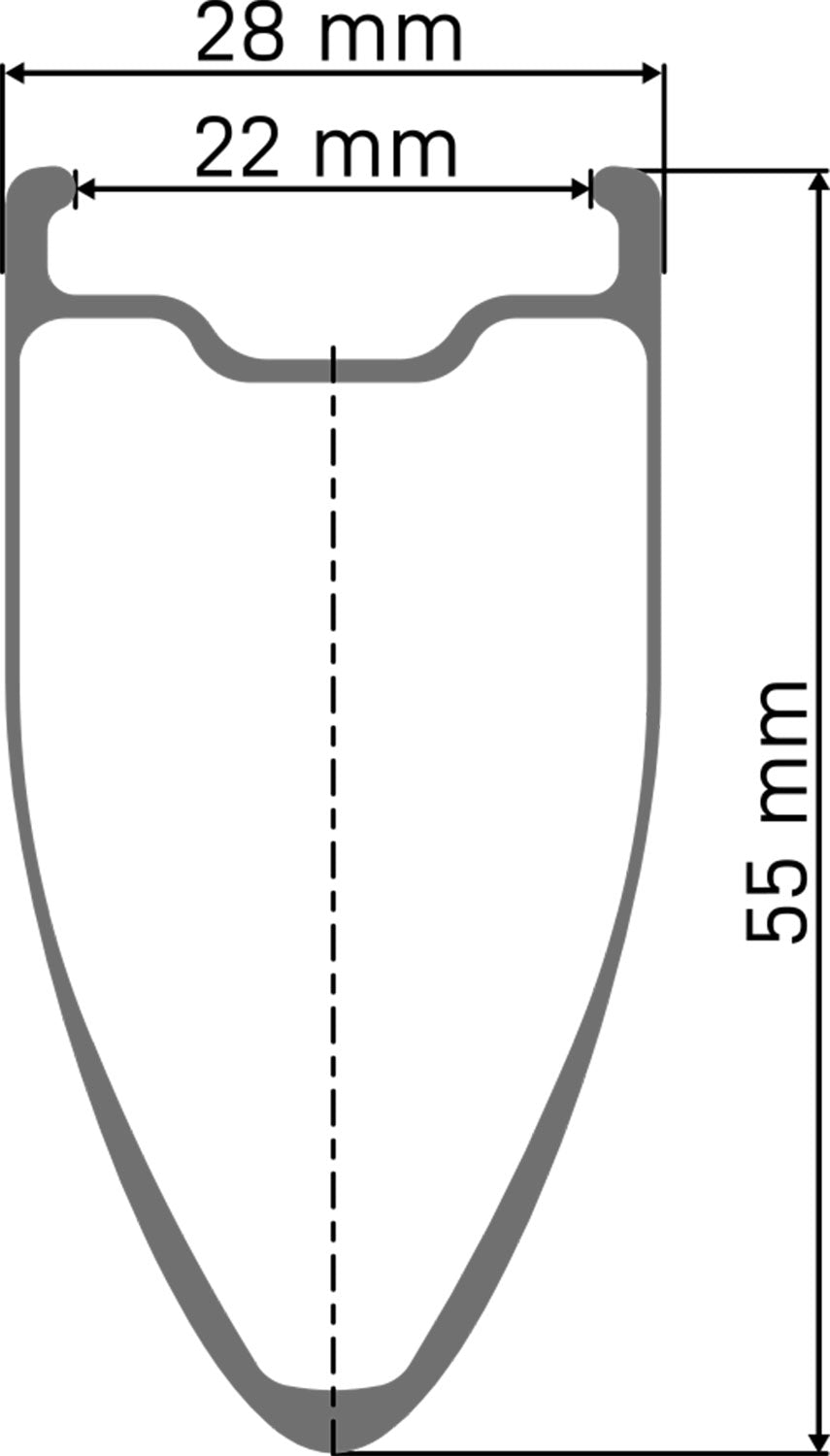 DT Swiss Arc 1400 Dicut® 55 28 Disc Cl Carbon Vorderrad