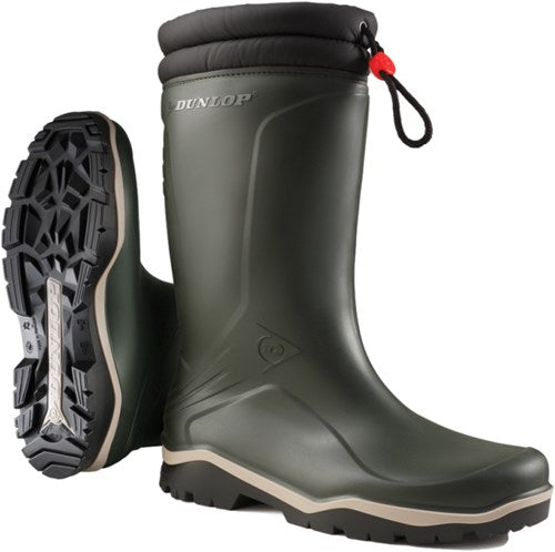 Dunlop k486061 blizzard gevoerde winterlaars pvc groen - maat 37 - 15.032.073.37