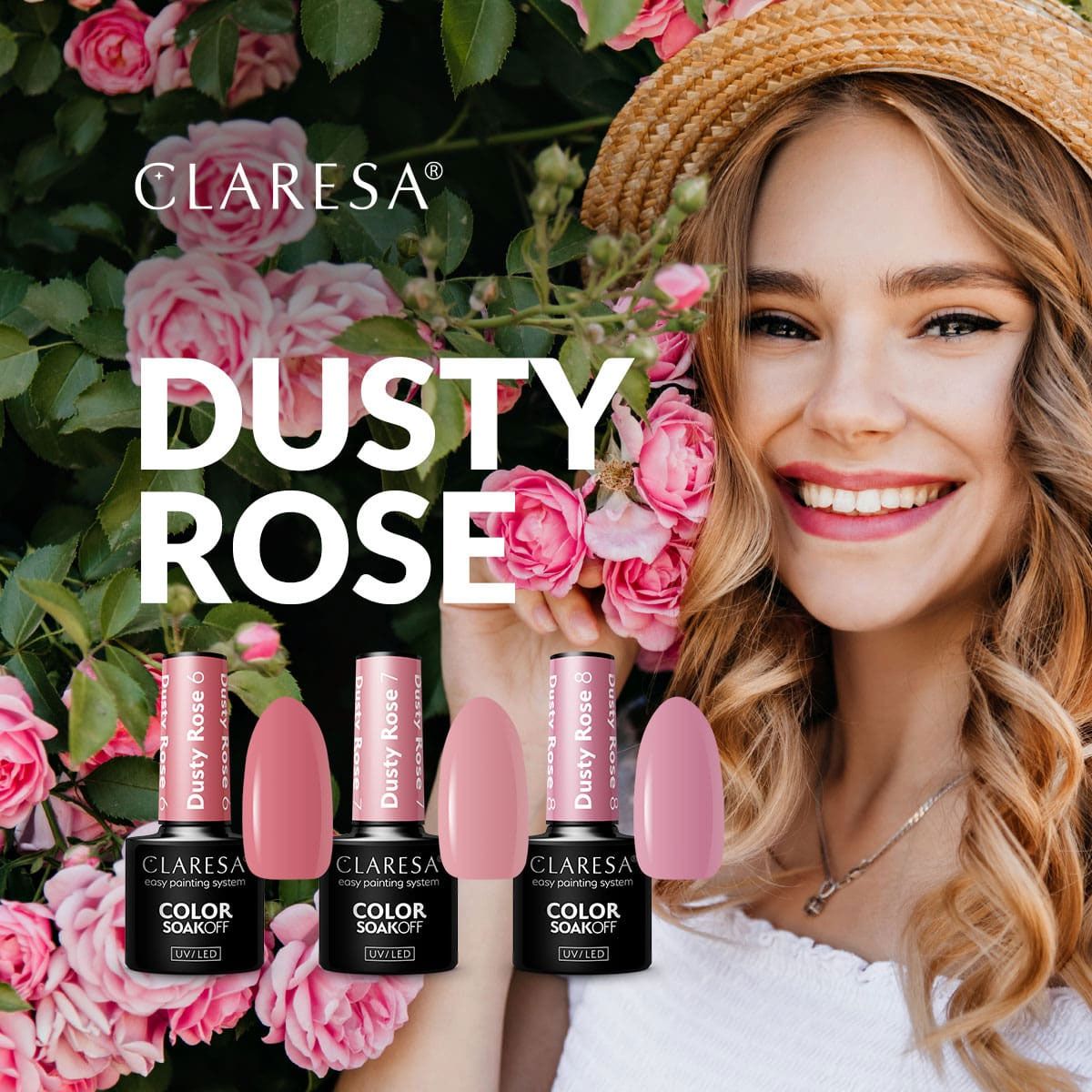 Claresa UV-LED-Gel-Nagellack, 5 ml, Dusty Rose 7