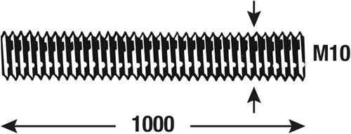 Connex-Gewindestange M10 1 m Edelstahl – dy250695