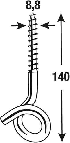 Connex Schaukelhaken 8,8x140 2 Stück vorne - dy270540
