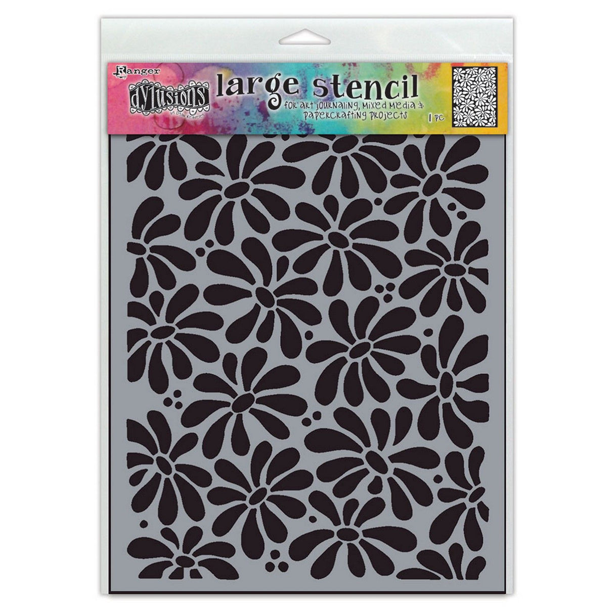 Ranger Tinte Ranger • Dylusions Dyamond Schablone großes Feld mit Gänseblümchen