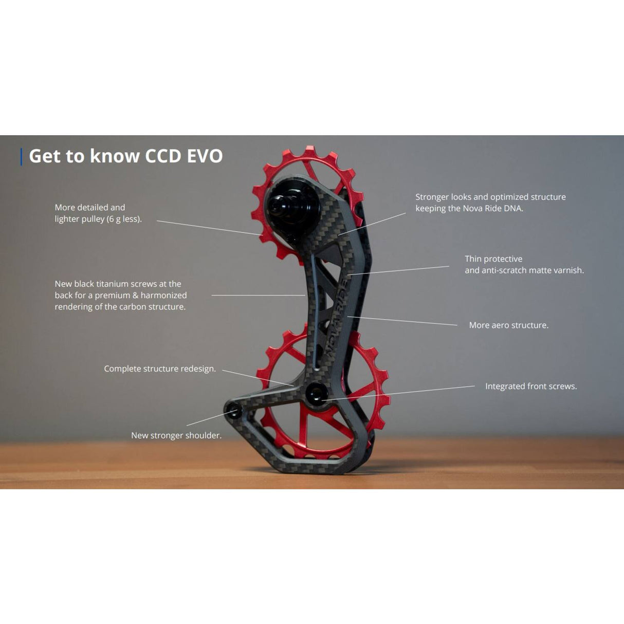 Novaride - CCD EVO Keramik-Umwerfer Ultegra Dura Ace 12-Gang schwarz