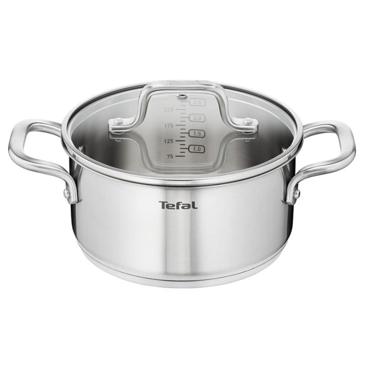 Tefal Kochgeschirr Tefal Virtuoso Kochtopf + Glasdeckel 24 cm Silber