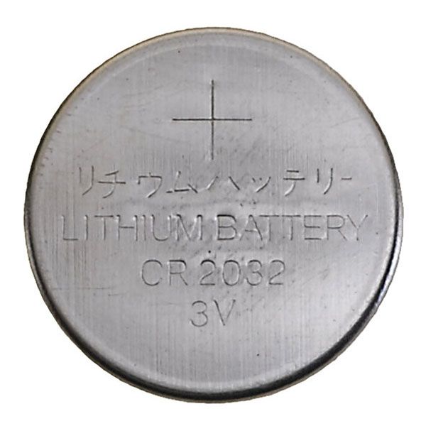 Messing-Schlager-Knopfzellenbatterie Typ CR2032. von 5 Stück