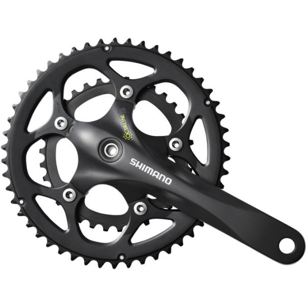 Shimano Kurbel 2 x 9 Speed Road FC-RS345 175 50-34T Octalink Schwarz