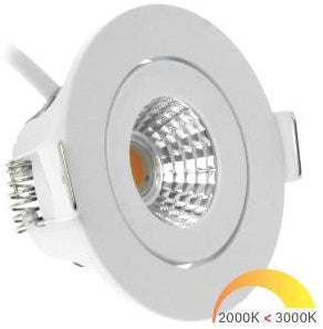 Enzo ecodim led inbouwspot 5w dimtowarm 62mm 36gr rond verstelbaar wit - led4730
