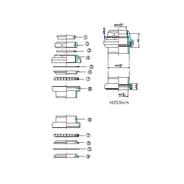 Tecora Ball Head Set Gazelle 22.2 34 30.0 220242