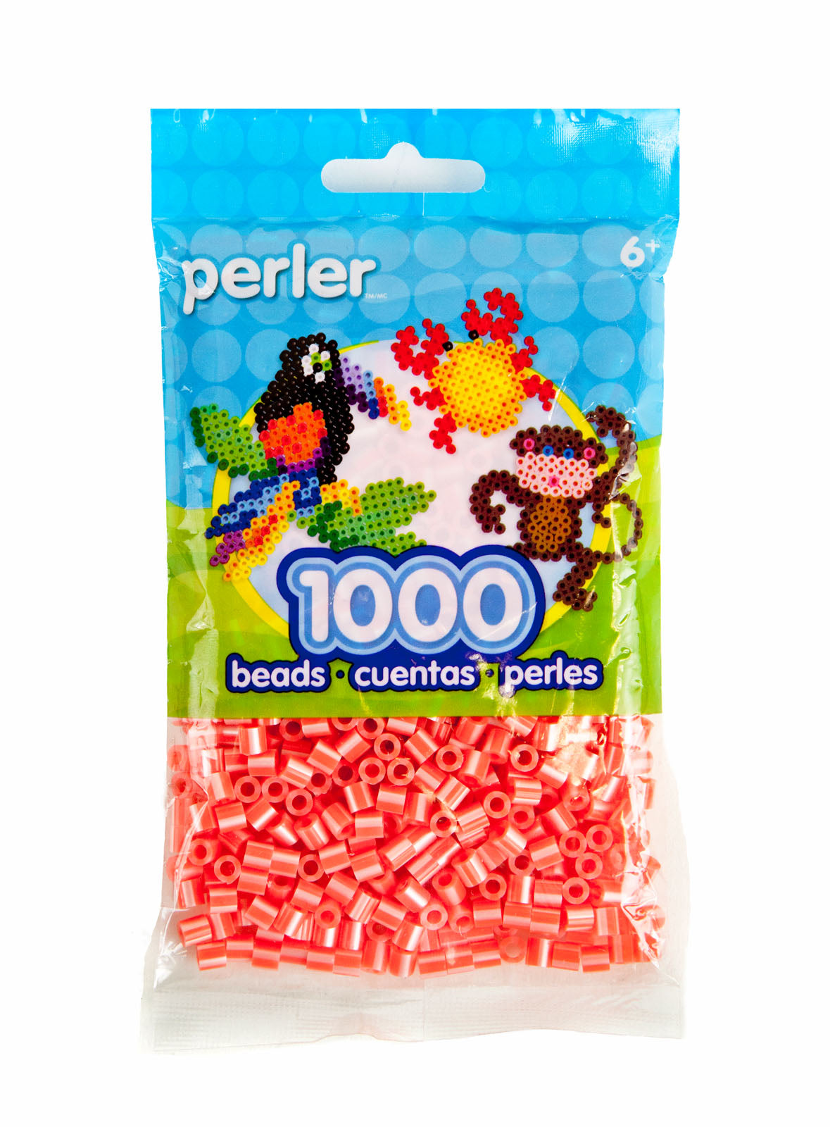 Perler • Perlenstreifen-Bügelperlen Hot Coral