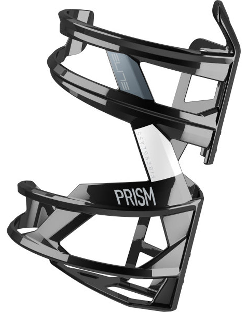 Elite prism left bottle cage | black red glossy