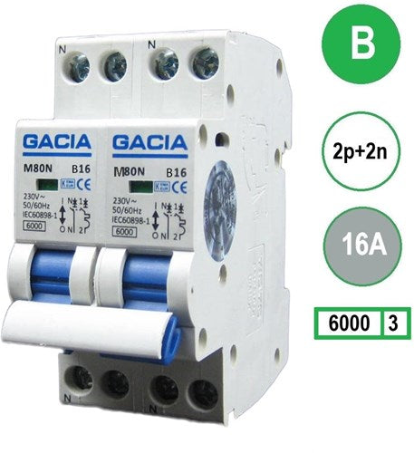Enzo gacia fornuis automaat 2 x 16a. b kar 2p gacia - 4517795