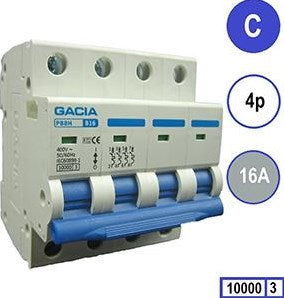 Enzo gacia installatieautomaat 16a. c kar 4p gacia - 4517821
