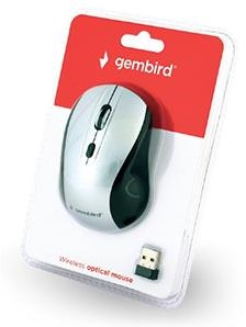Enzo Gembird kabellose optische Maus schwarz silber – 9510036