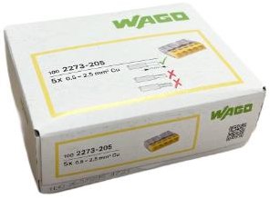 Enzo Wago Schweißklemme 5 x 0,5–2,5 mm, transgelb, DS100 – 4047226