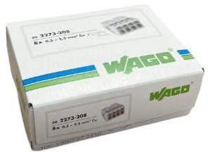 Enzo Wago Schweißklemme 8 x 0,5–2,5 mm, transgrau, DS50 – 4047228