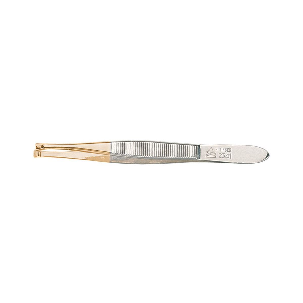 Erbe Solingen gerade schmal vergoldete Pinzette 9cm (erbe92341)
