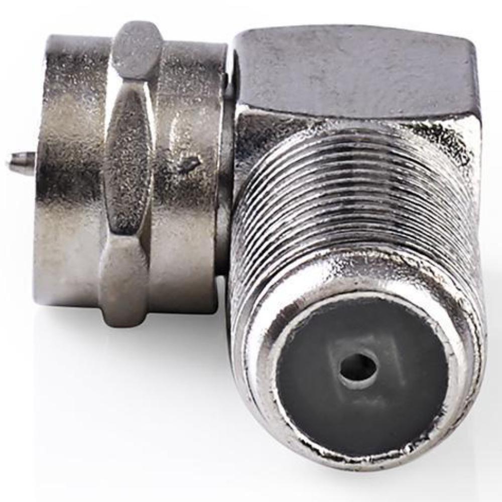 Nedis Satelliten- und Antennenadapter | f-männlich zu f-weiblich | 90° abgewinkelt | 10 Stück | 1 Stück - csgp41942me csgp41942me