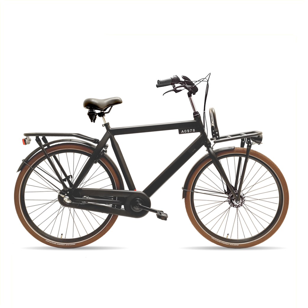 58-cm-Rollenbremse für Herren im Avalon-Stil mit 7 Gängen. Schwarz.