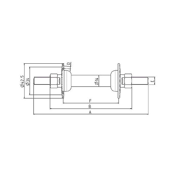 Marwi Fore Hub 412 36 Löcher 100 mm gebaut -in Breite verchromt