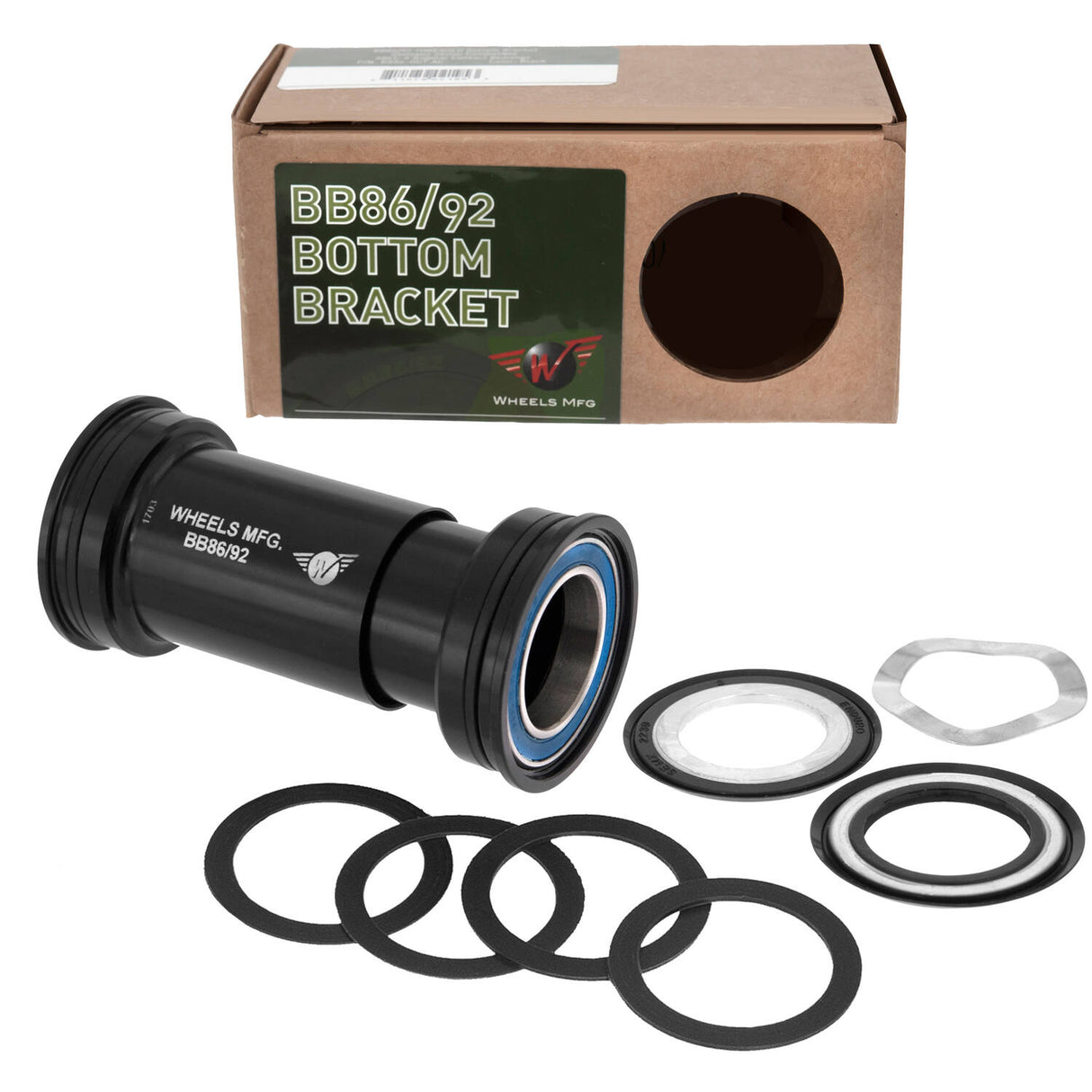 Räder Herstellung von Rädern MFG Bottom Bracket PressFit BB86 92 SRAM ABEC 3 Schwarz