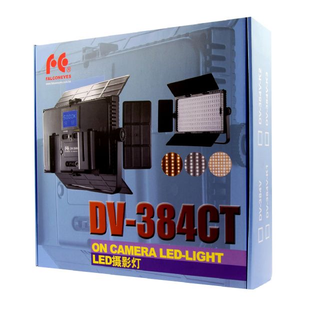 Falcon Eyes Bi-Farb-LED-Lampe Set DV-384CT-K2 Inkl. Batterie